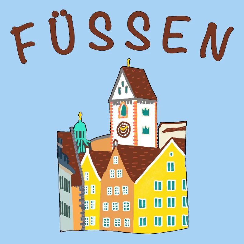 Füssen, romantic old town, castle, Bavaria