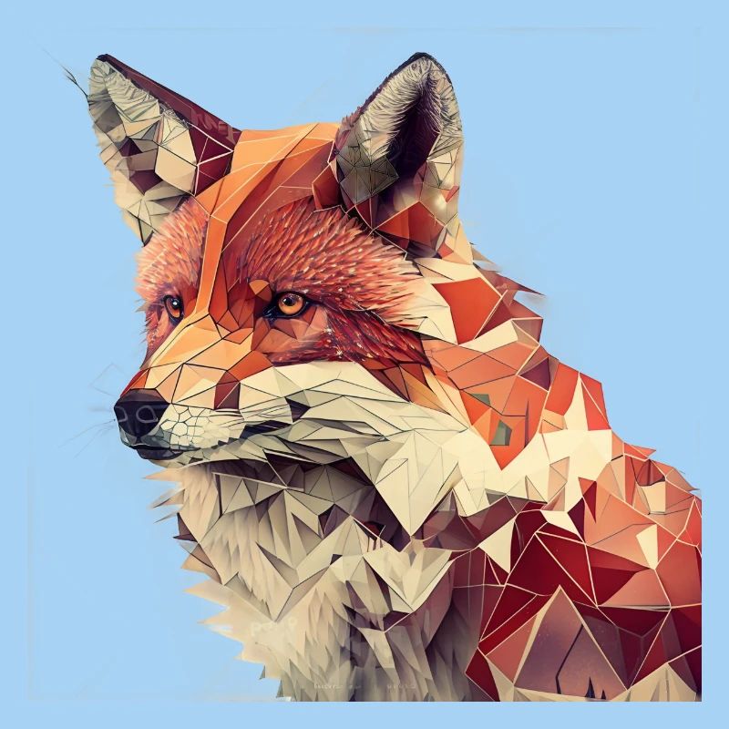 Fuchs - Geometrisches Tier Print