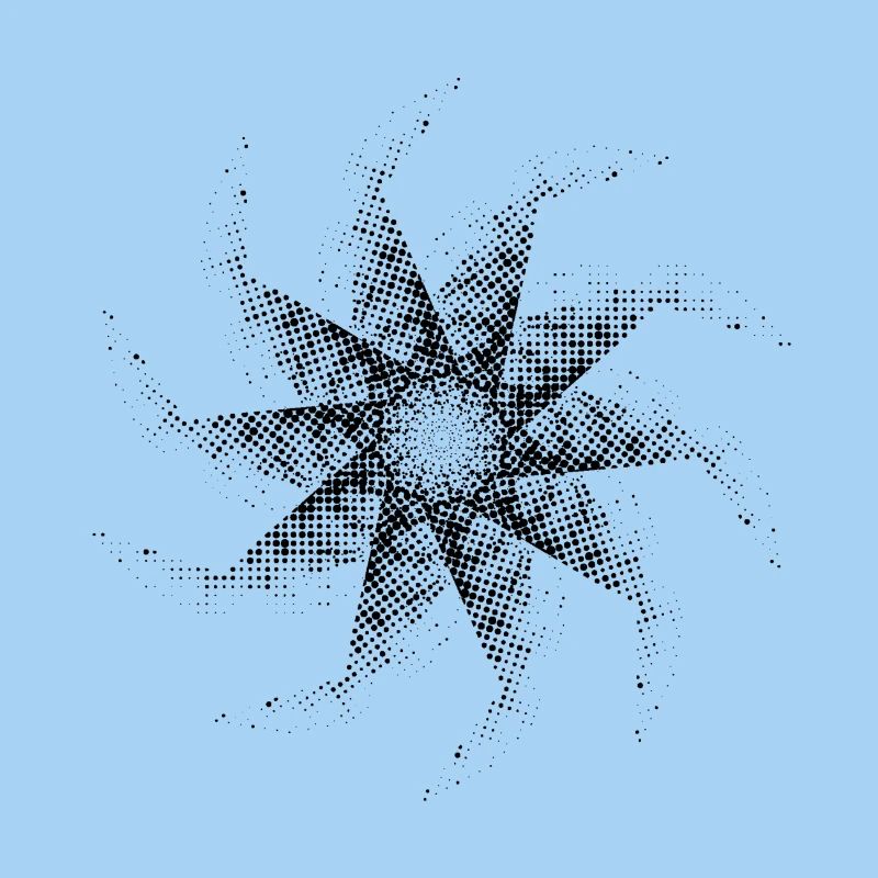 dotted shape gyroscopic polygon pinwheel