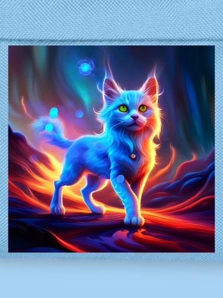 Wunderbare blaue Katze.