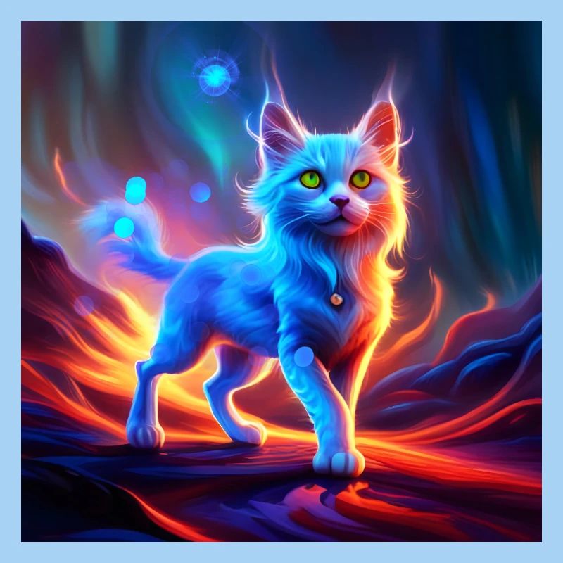 Wunderbare blaue Katze.