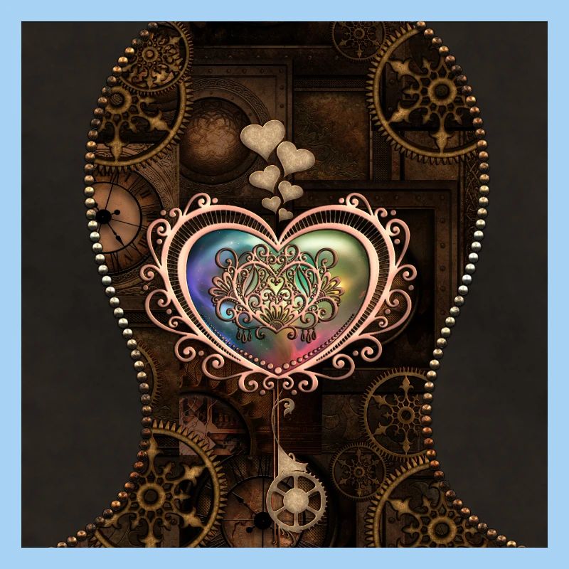 Cœur Steampunk romantique
