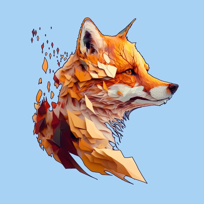 Polygon Fox Design, Pretty Fox