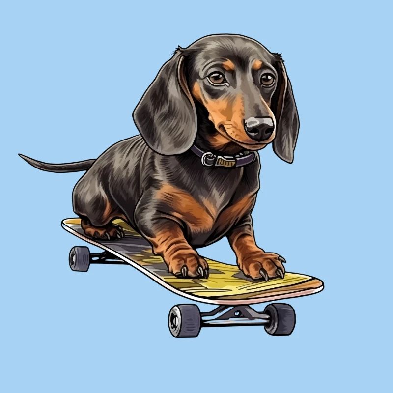 Dackel Skateboard Abenteuer