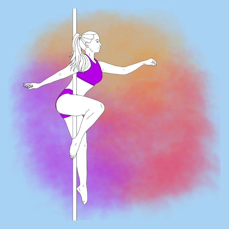 Pole Dance Neon Sunset