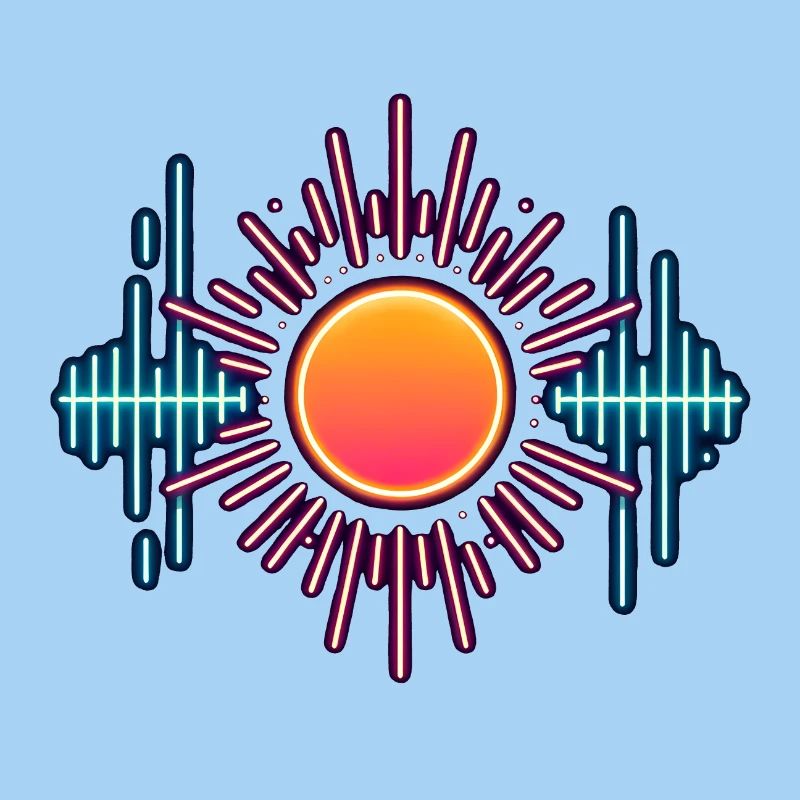 Neon Sun Sound Waves