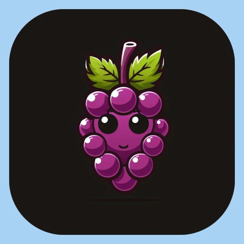 Purple grape with face