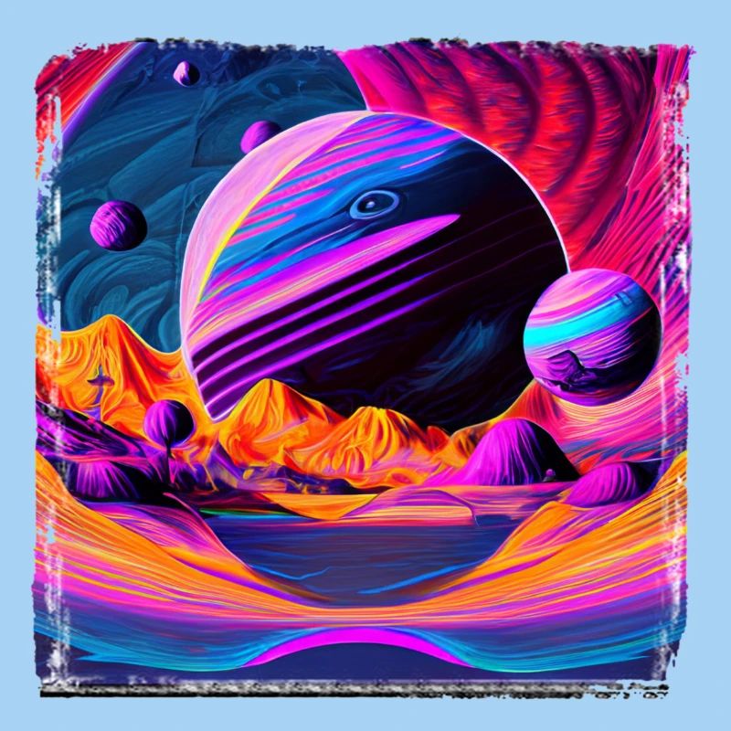 Neon Planet Landscape