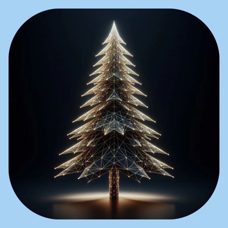 Weihnachtsbaum Polygone Licht Tannenbaum