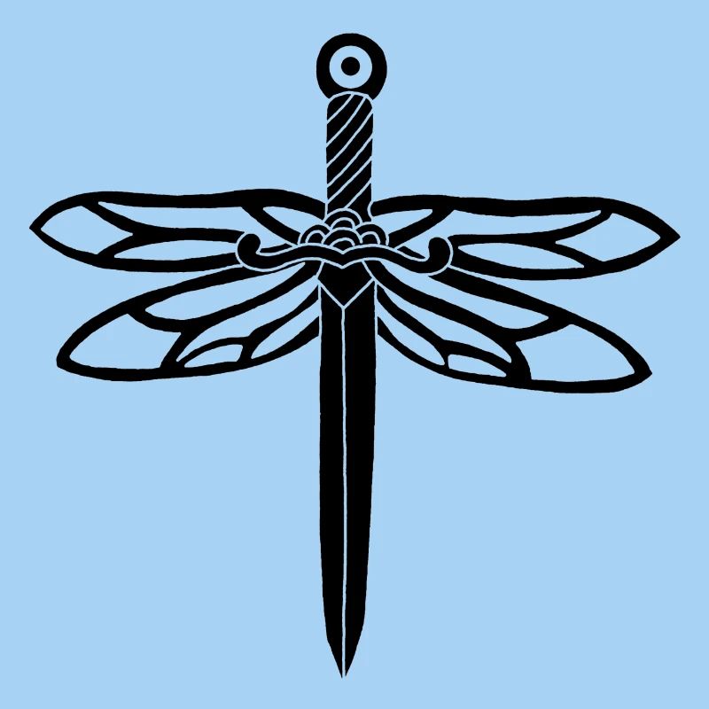 épée noire et ailes de libellule
