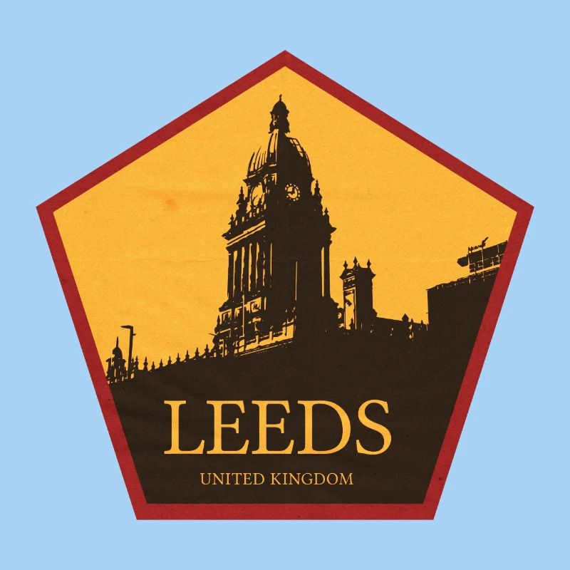 Leeds Uhrturm Silhouette
