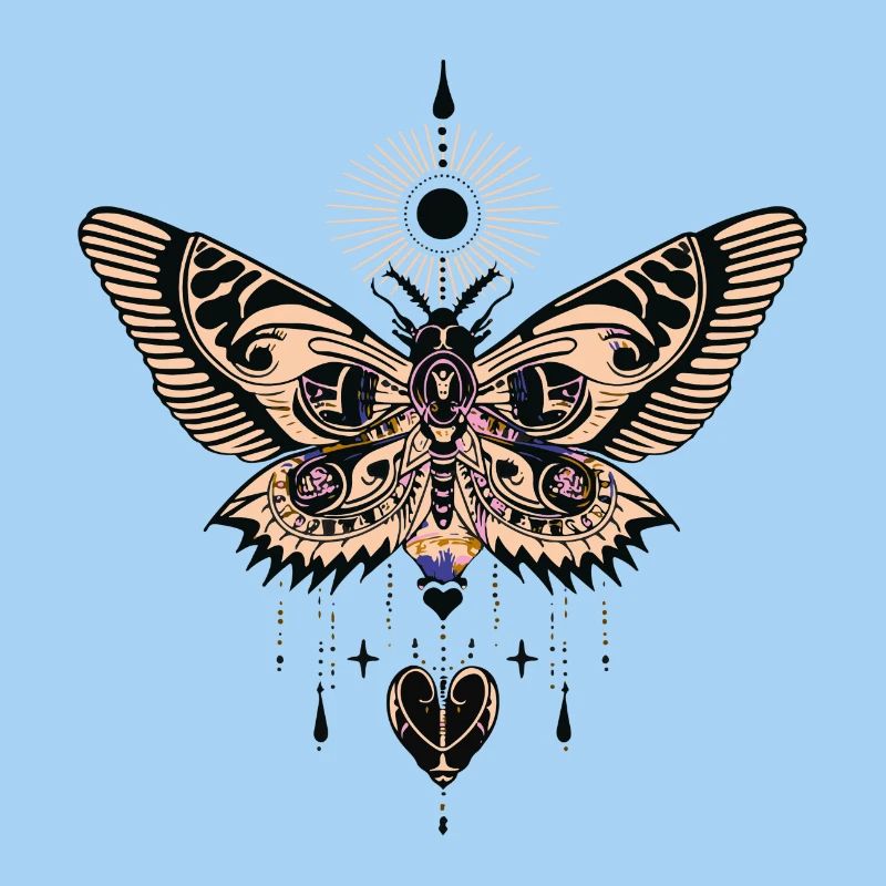 Conception de papillon mystique et d’aura céleste