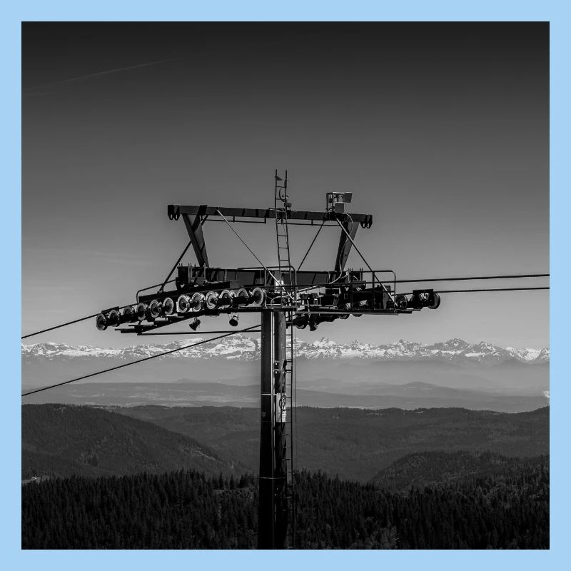 Cable car pillar Feldberg Black Forest Poster Berg
