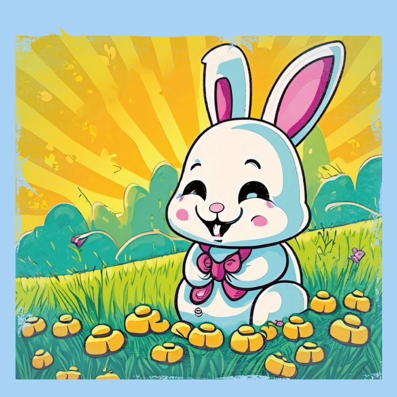 Hase comic style lustig
