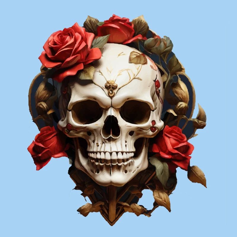 Rose Skull Wreath