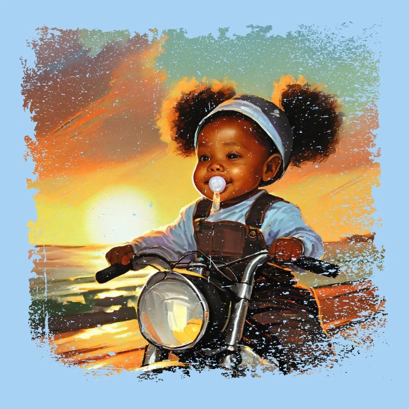 Mädchen comic mit Nuggi