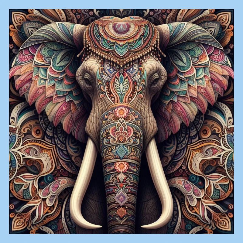 Geschmückter Elefant