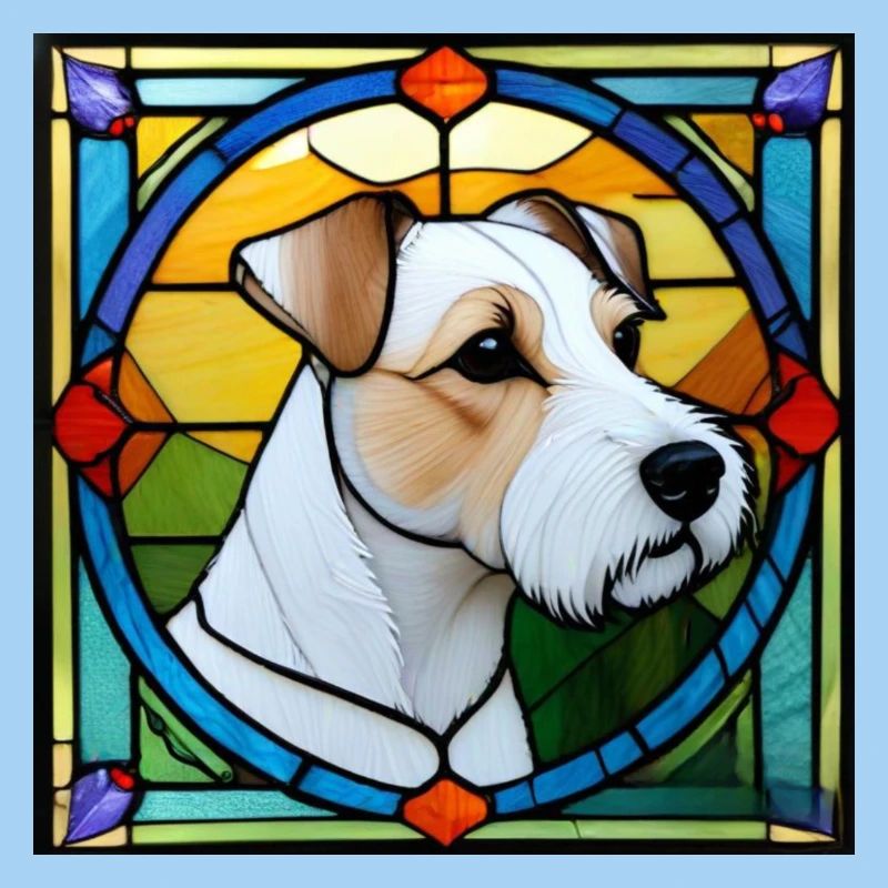 Parson Russell Terrier version vitrail
