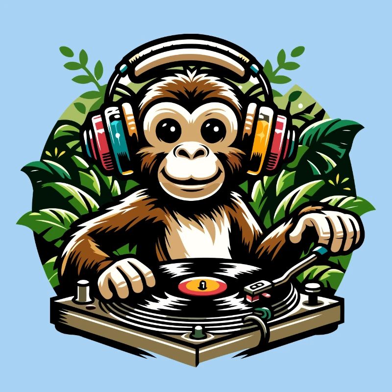 Jungle Grooves: The Vinyl Vibes Monkey