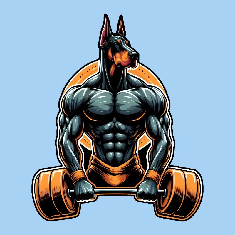 Muskel-Dobermann-Lifter