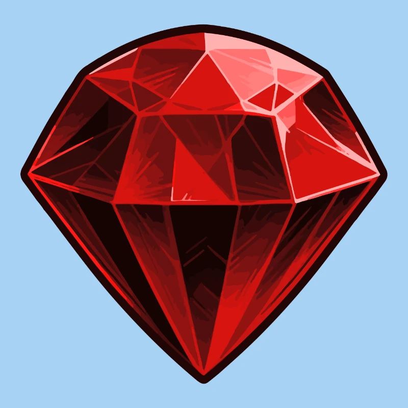 Precious Red Ruby Gemstone