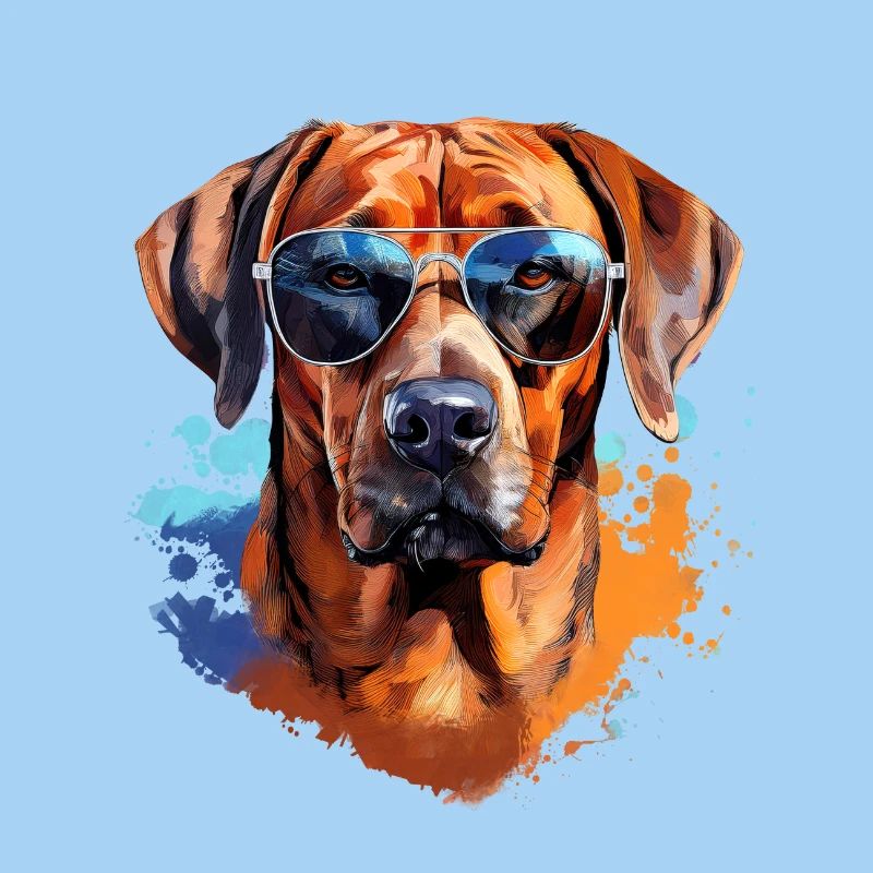 Rhodesian Ridgeback mit Sonnenbrille