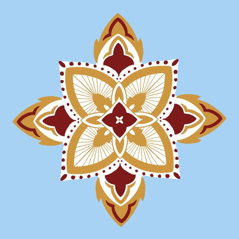 oriental pattern morocco gold red