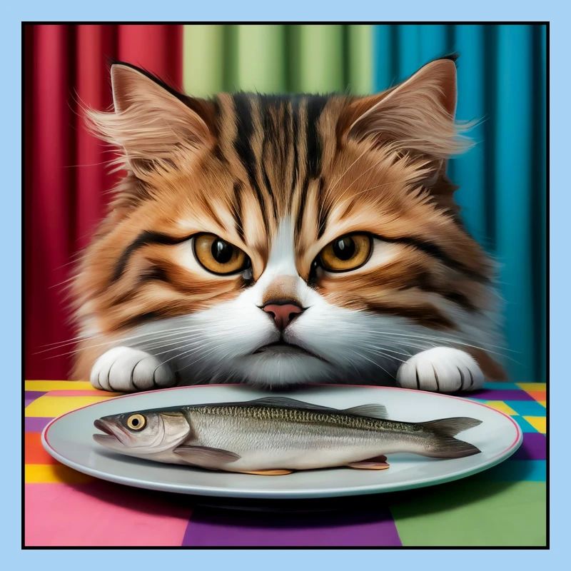 Cat with fish