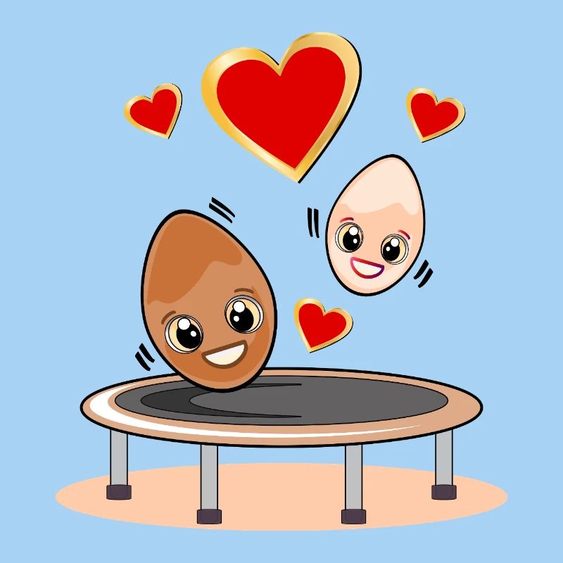 TRAMPOLINE LOVE HEART EASTER EGGS