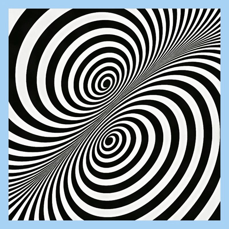 Optical Illusion Spiral Pattern in Black and White