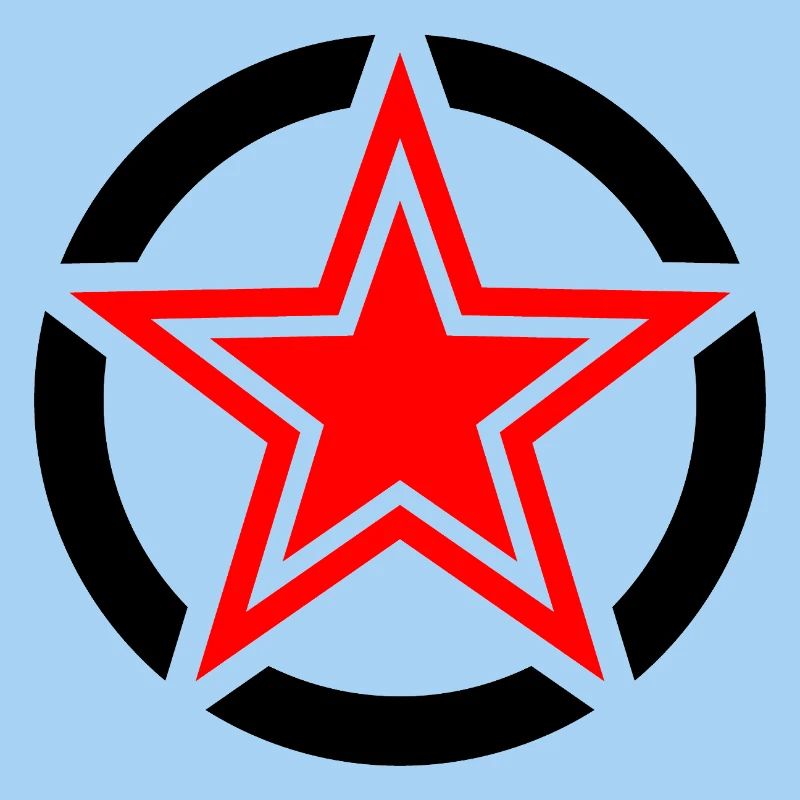 Roter durchbrochener Stern