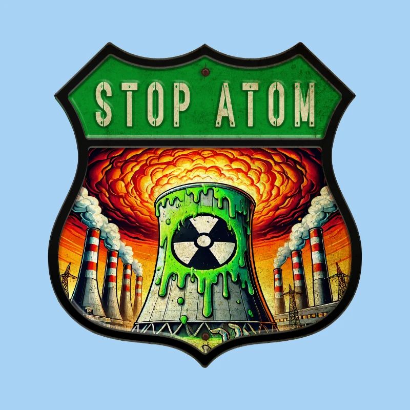 Stop Atom Crest Design