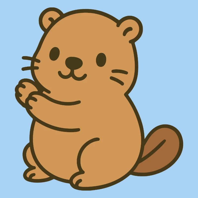 Mignon bébé castor