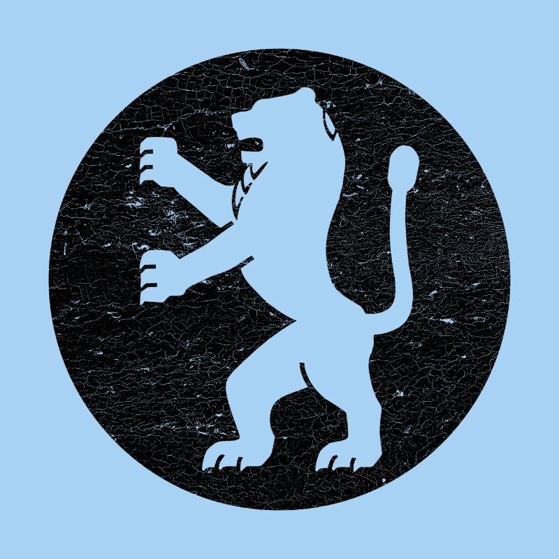 Lion de Juda dans cercle noir