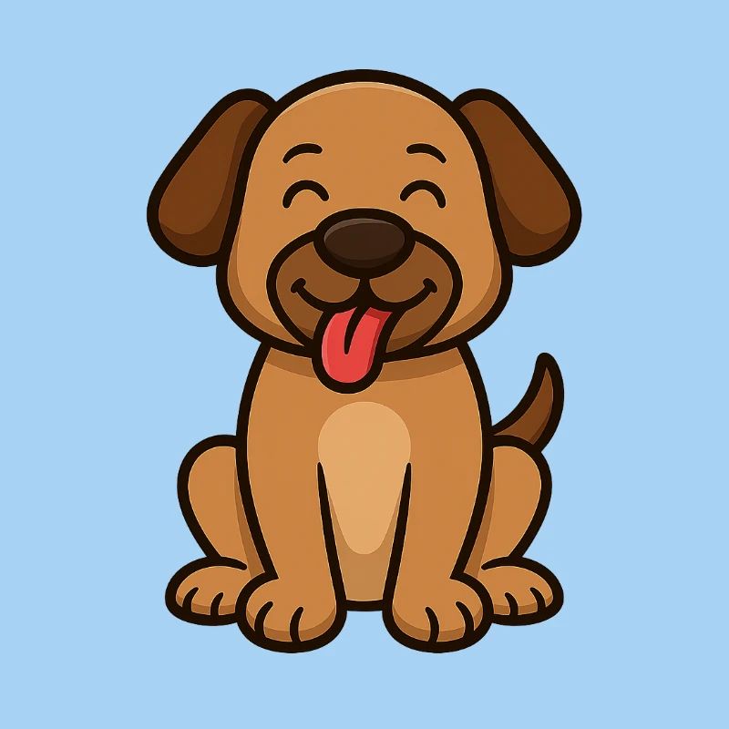 Chien mignon - Conception de style dessin animé