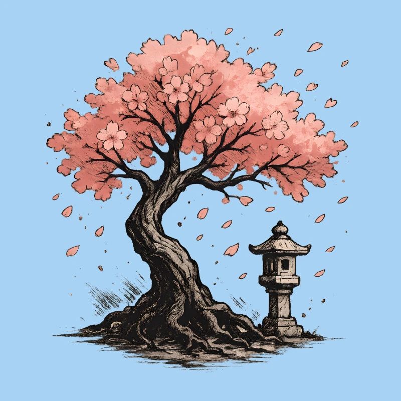 Japanese Cherry Blossom Tree Design