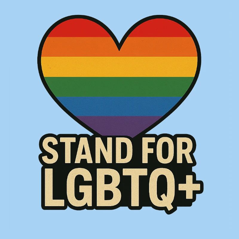 Pride Heart LGBT Support Design