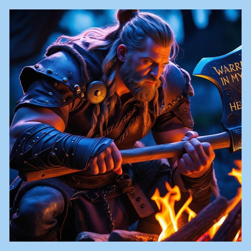 Fantasy Wikinger mit einer Axt