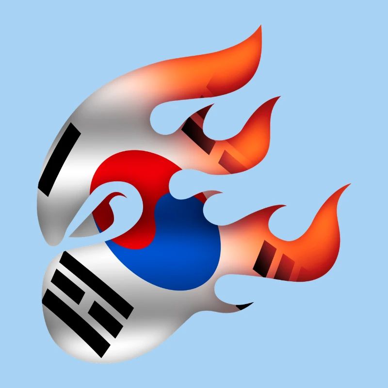 Drapeau coréen - Corée - Ninja