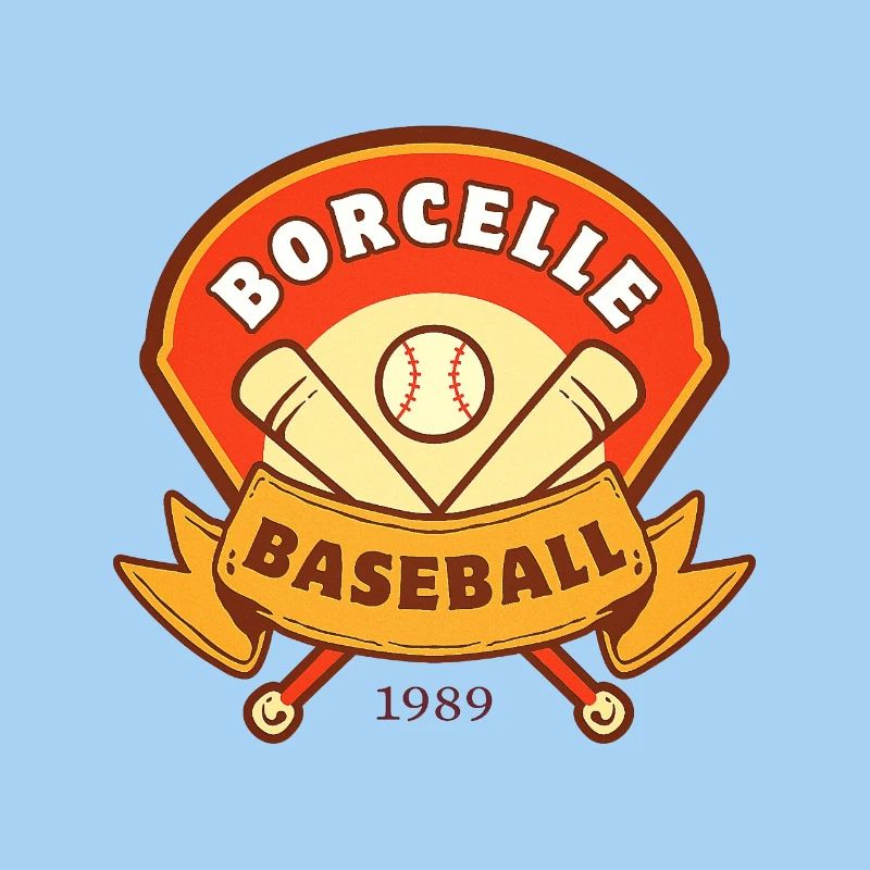 Emblème de baseball Borcelle vintage