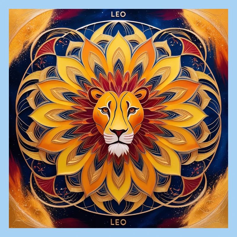 Sonnenlöwe Mandala Design