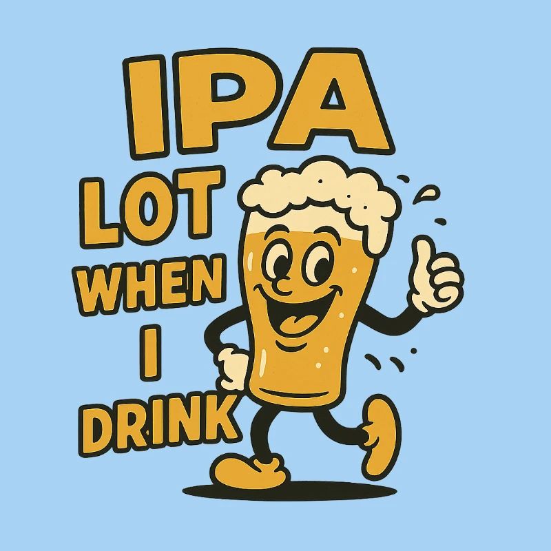 Cheerful beer drinker expression