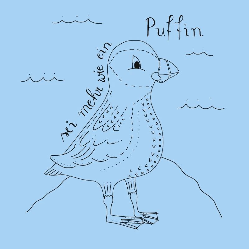 Playful puffin