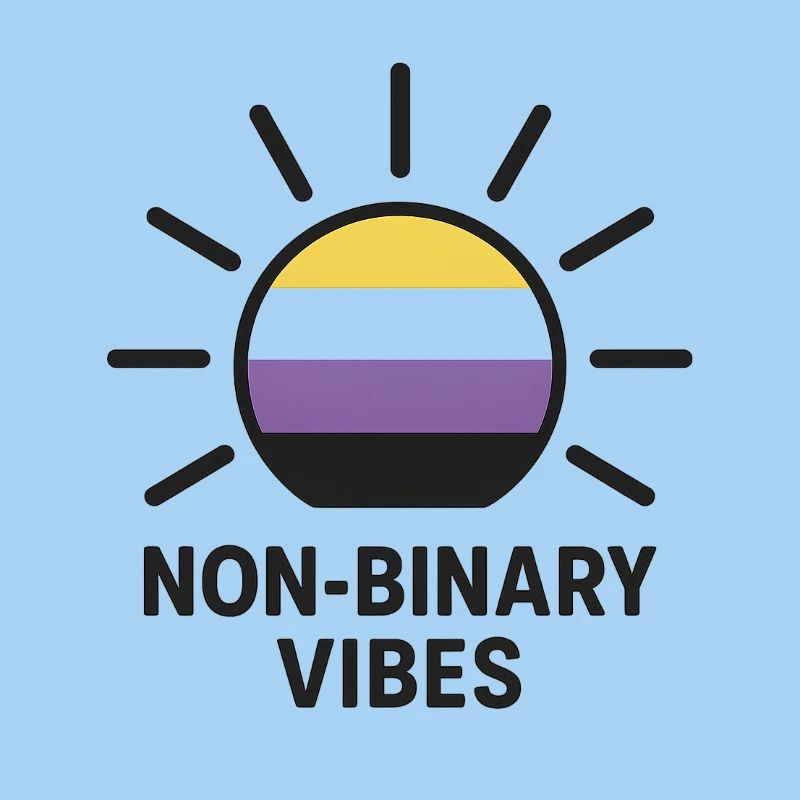 Non-Binary Vibes Sun Logo