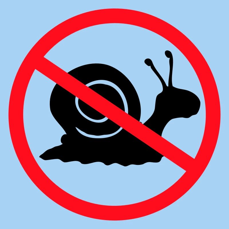 Panneau d'interdiction d'escargots sans préavis