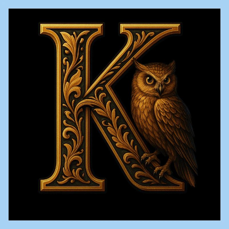 K – Magisches Ornament mit Eule