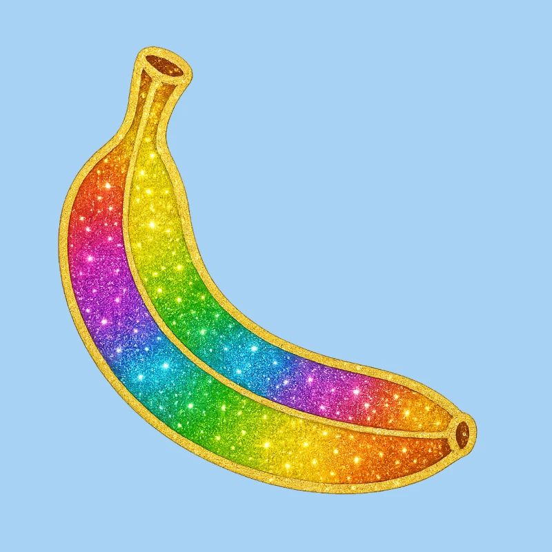Regenbogen Glitzer-Banane