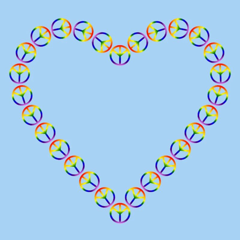 Regenbogen Frieden Herz Muster