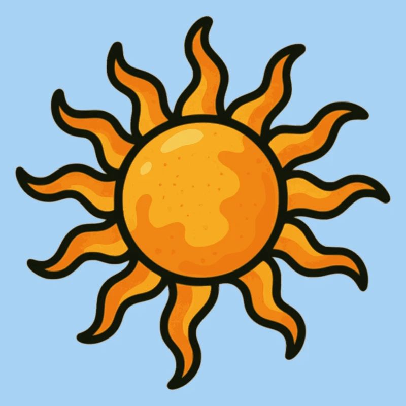 Vivid sun with artistic surface