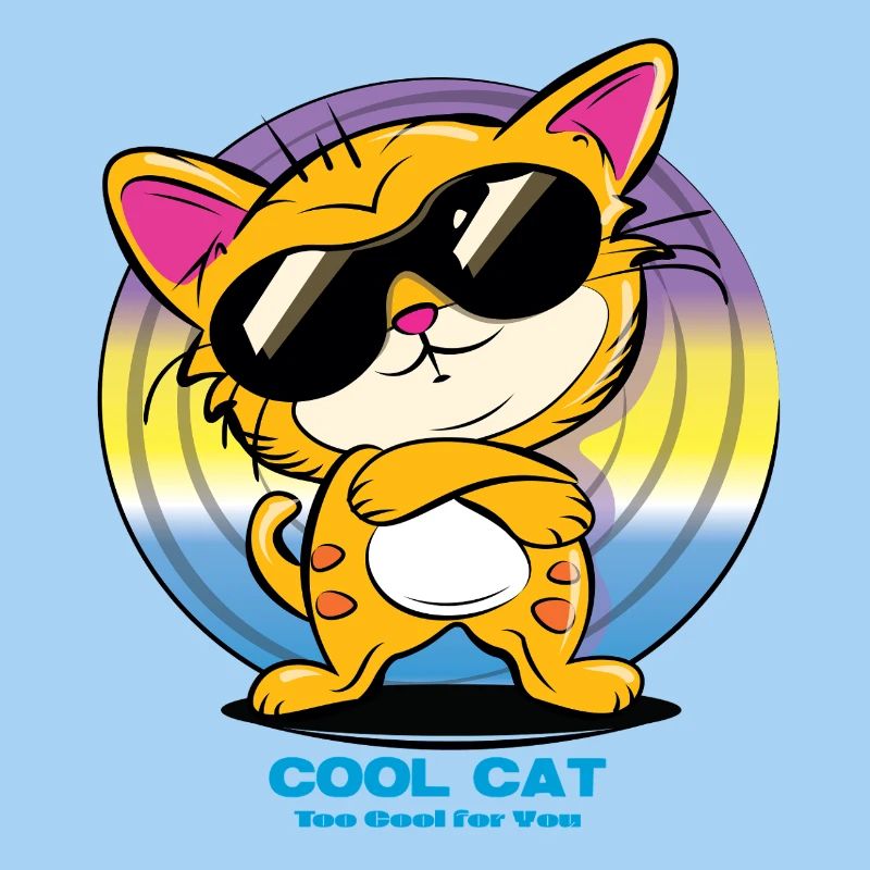 Coole Katze mit Sonnenbrille